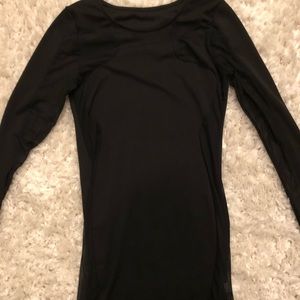 Mesh Little Black Stretchy Dress - Size Large
